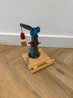 Heel goed blauw Brio houten trein hoge toren kraan 33320 set, Ophalen of Verzenden, Zo goed als nieuw