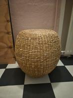 Rieten poef, Huis en Inrichting, Minder dan 50 cm, Gebruikt, Rond, Minder dan 50 cm
