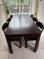Vintage eettafel met 6 stoelen en salon tafels, Huis en Inrichting, Complete eetkamers, Ophalen, Zo goed als nieuw, 4 tot 6 stoelen