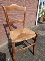 Brocante stoel met rieten zitting, Huis en Inrichting, Stoelen, Ophalen, Riet of Rotan, Gebruikt, Bruin