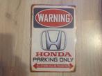Warming HONDA pakking only (geen emaille), Verzamelen, Merken en Reclamevoorwerpen, Ophalen of Verzenden, Zo goed als nieuw, Reclamebord