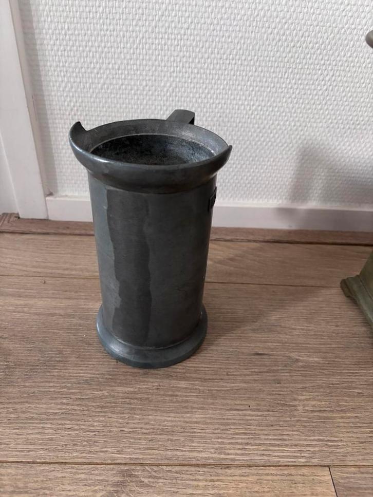 Antieke tinnen maatbeker 1 liter, Antiek en Kunst, Antiek | Tin, Ophalen