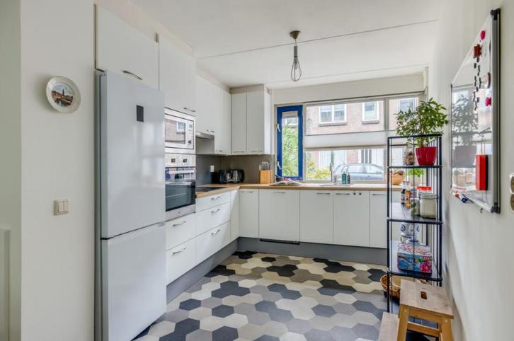 keuken, Huis en Inrichting, Keuken | Complete keukens, Gebruikt, Hoekkeuken, Wit, Kunststof, Ophalen of Verzenden