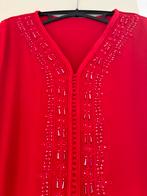 Marokkaanse rode jurk met bijpassende riem, Kleding | Dames, Jurken, Ophalen of Verzenden, Onder de knie, Zo goed als nieuw, Maat 36 (S)