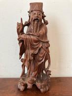Priester wijsgeer China Azië beeld hout, Antiek en Kunst, Ophalen of Verzenden