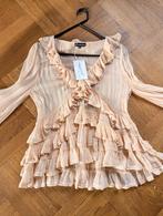 Nieuwe flamboyante blouse S/M van Diamond for Eden, Maat 38/40 (M), Diamond for Eden, Beige, Nieuw