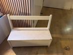 Houten Klepbankje, Huis en Inrichting, Gebruikt, Wit, Ophalen of Verzenden, Eén