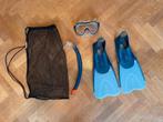 Snorkel, duikbril en flippers mt 38/39, Ophalen, Zo goed als nieuw, Snorkel