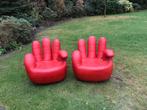 2 rode catchy draai fauteuils, Huis en Inrichting, Fauteuils, Ophalen, 75 tot 100 cm, 50 tot 75 cm