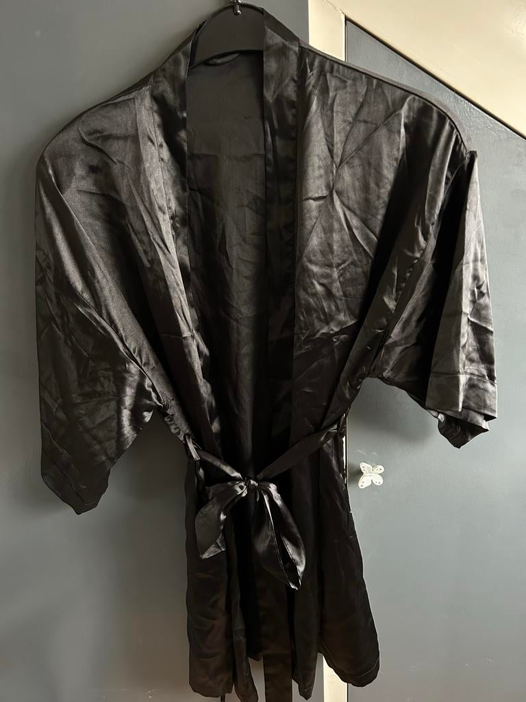 Zwarte Le Olive Badjas - S/M, Ophalen of Verzenden, Zwart, Badjas