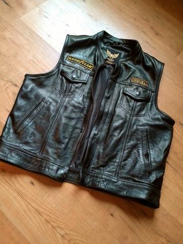 Fraai leren clubvest biker vest gilet! beschikbaar voor biedingen