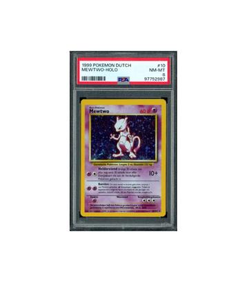 Pokemon Mewtwo Base Set Holo #10 PSA 8 (Dutch) beschikbaar voor biedingen