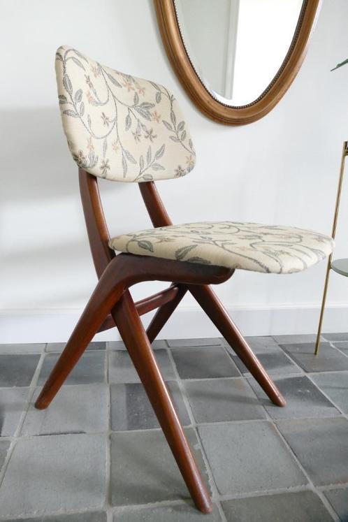 Louis van Teeffelen scissor chair – schaarstoel, Huis en Inrichting, Stoelen, Gebruikt, Eén, Hout, Stof, Ophalen