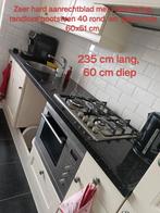 Composiet aanrechtblad met waterkering, randloze gootsteen, Huis en Inrichting, Keuken | Keukenelementen, Ophalen, Grijs, Zo goed als nieuw
