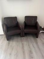 2 leren fauteuils, Ophalen, Gebruikt, 50 tot 75 cm, Leer