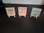 Decoratieve tegeltjes met spreuken, Ophalen of Verzenden, Zo goed als nieuw