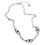 46-52cm Ketting Dames Gepolijst RVS Zilverkleurig Paperclip, Overige materialen, Verstelbaar, Birgitta-Gracht 33, 6465 EL Kerkrade, Nederland