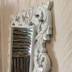 Barokspiegel – houten lijst wit - 180 x 100cm- TTM Wonen, Antiek en Kunst, Antiek | Spiegels, 100 tot 150 cm, 150 tot 200 cm, Rechthoekig