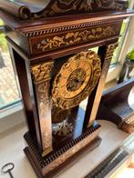 oude antieke portico klok console empire pendule palissander, Ophalen of Verzenden