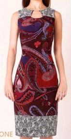 Ribkoff jurk elegant Paisley print mooie details roodtint 38, Maat 38/40 (M), Onder de knie, Zo goed als nieuw, Verzenden