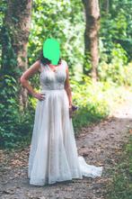 Pronovias Dolomite Trouwjurk - Champagne, Glitter, Split, 42, Ophalen, Trouwjurk, Overige kleuren, Pronovias