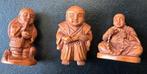3 Ojimes Monniken in buxushout, Antiek en Kunst, Ophalen of Verzenden