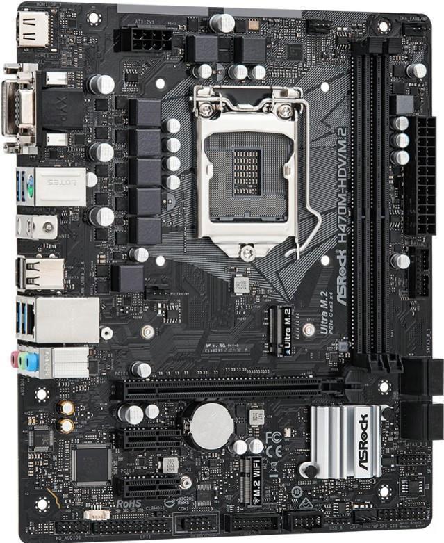 Asrock H470M-HDV/M.2 Socket 1200, Computers en Software, Moederborden, Zo goed als nieuw, Intel, DDR4, Ophalen of Verzenden