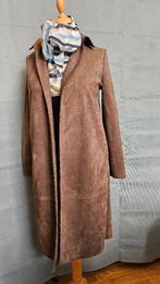 Lange Zara Jas / Tussenjas in Suède-look - Maat S - Bruin, Kleding | Dames, Jassen | Zomer, Bruin, Verzenden, Zara, Zo goed als nieuw