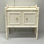 Vintage faux bamboo dressoirtje kast wandkast white Boho, Ophalen, Gebruikt, Onbekend, Onbekend