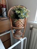 Vintage bohemian rotan pauwenstoel - poppenstoel - planten, Antiek en Kunst, Ophalen of Verzenden