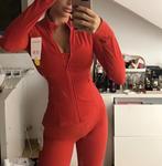 Rode sportset - gym legging en vest maat L, Kleding | Dames, Maat 42/44 (L), Nieuw, Ophalen of Verzenden, Glowmode