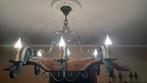 Grote luster hanglamp antieke paarden juk, Ophalen, Zo goed als nieuw, Metaal
