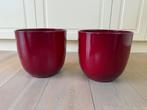 2 Grote rode bloempotten Mica Decorations, Rond, Ophalen of Verzenden, Zo goed als nieuw, Aardewerk