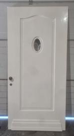 Mooie voordeur hardhout, Doe-het-zelf en Verbouw, Deuren en Horren, Ophalen, Gebruikt, Buitendeur, 200 tot 215 cm