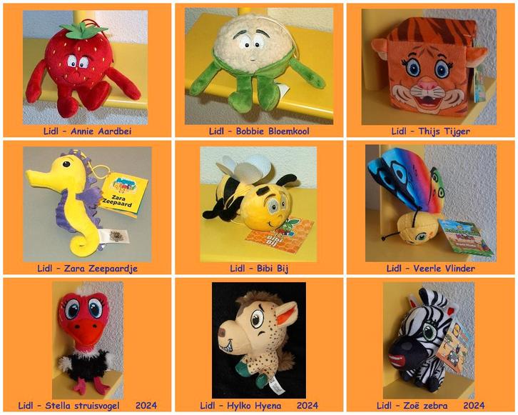 knuffels van diverse Lidl en Plus spaaracties, Verzamelen, Supermarktacties, Overige supermarkten, Ophalen