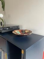 Vintage donker bruine keramiek schaal, Antiek en Kunst, Ophalen of Verzenden