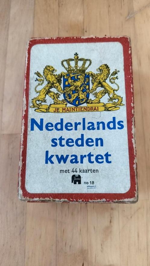 Nederlands steden kwartet no 18 Jumbo vintage oud, Verzamelen, Speelkaarten, Jokers en Kwartetten, Gebruikt, Kwartet(ten), Ophalen of Verzenden