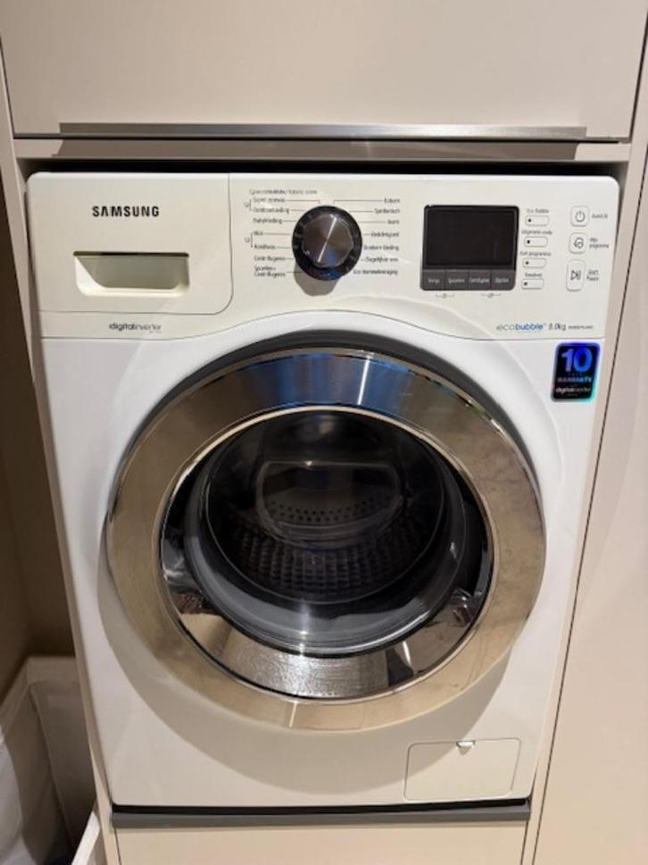 Wasmachine Samsung WF806P4SAWQ, Ecobubble, 8 kg, Witgoed en Apparatuur, Wasmachines, Gebruikt, Voorlader, 8 tot 10 kg, 85 tot 90 cm