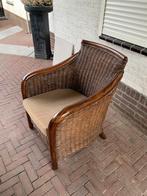 2 zware rotan fauteuils, Huis en Inrichting, Fauteuils, Ophalen, Riet of Rotan, Minder dan 75 cm, Zo goed als nieuw