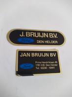 Twee oude stickers. Ford dealer. J.BRUIJN bv. Den Helder., Ophalen of Verzenden