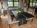 Eettafel met 4 stoelen., Huis en Inrichting, Tafels | Eettafels, Ophalen, 200 cm of meer, 50 tot 100 cm, Zo goed als nieuw