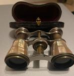Antieke Theaterkijker ca 1920 met Parelmoer en lederen hoes, Antiek en Kunst, Antiek | Overige Antiek, Ophalen of Verzenden