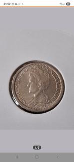 25 Cent (Kwartje) 1912 in hoge kwaliteit., Postzegels en Munten, Munten | Nederland, Zilver, 25 cent, Ophalen of Verzenden, Koningin Wilhelmina