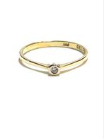 14k gouden ring met een diamant, -, -, Ophalen of Verzenden, Dame