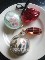 4 verschillende vintage kerstballen, Diversen, Kerst, Ophalen of Verzenden