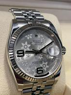 Rolex Datejust 36 Oyster perpetual (Floral), Staal, Gebruikt, Polshorloge, Ophalen of Verzenden