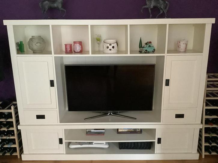 Grote witte landelijke kast - 210x160cm, Huis en Inrichting, Kasten | Televisiemeubels, Gebruikt, 150 tot 200 cm, 200 cm of meer