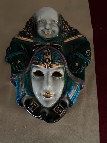Venetiaans Porseleinen Masker Wanddecoratie beschikbaar voor biedingen