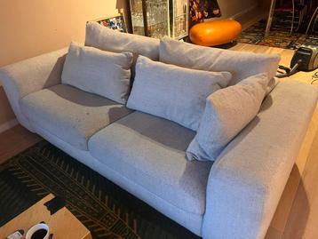 Witte 2.5-zits Stoffen Bank - 200cm