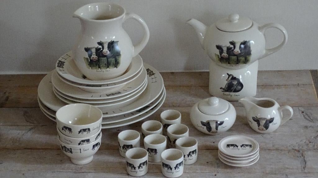 Servies, Jet (by Ter Steege) COUNTRY COWS, z.g.a.n., Overige typen, Ophalen of Verzenden, Zo goed als nieuw, Overige stijlen